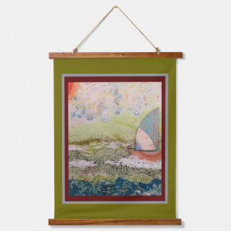 Hanging Tapestry - Art Deco Sailboat  Hangend Wandkleed