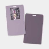 Hanging With Hyde badge violet vertical (Avant & arrière)