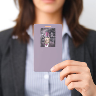 Hanging With Hyde badge violet vertical