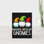 Hanging With My Gnomies Funny Garden Gnome Kaart (Voorkant)