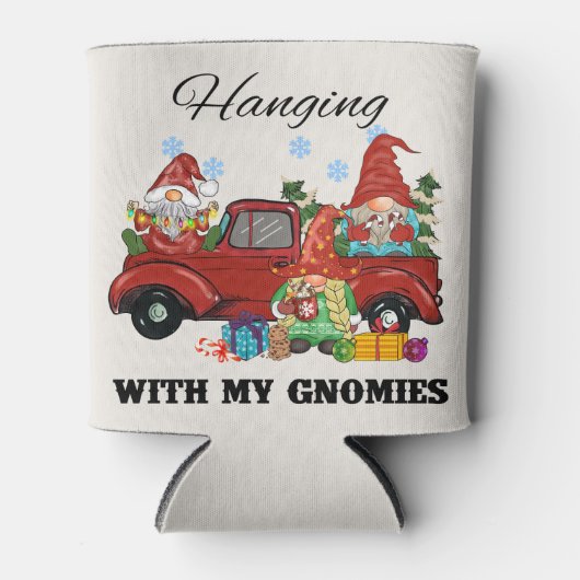 Hanging With My Gnomies - Schattigee kerst Blikjeskoeler (Voorkant)
