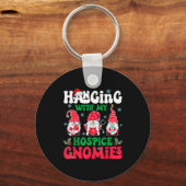 Hanging With My Hosce Gnomies Nurse Gnome Funny Ch Sleutelhanger (Voorkant)