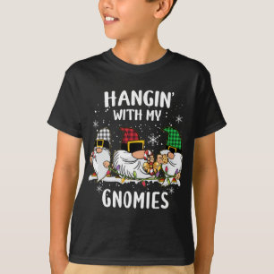 Hangin's met mijn Gnomen Drie Gnomes Kerstmannen T-shirt