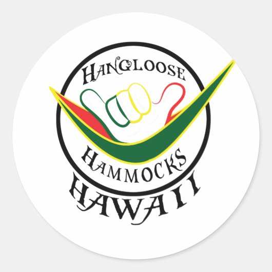 HANGLOOSE HAMMOCK HAWAII- SHAKA STICKERS (Devant)