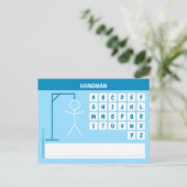 Hangman Word Game Briefkaart (Staand voorkant)