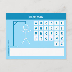 Hangman Word Game Briefkaart