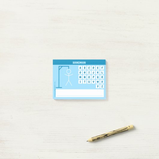 Hangman Word Game Post-it® Notes (Op bureau)