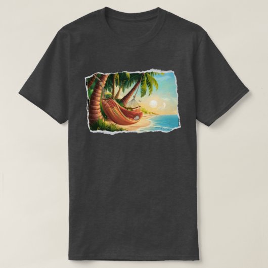 Hangmat in Palmbomen T-shirt (Design voorkant)