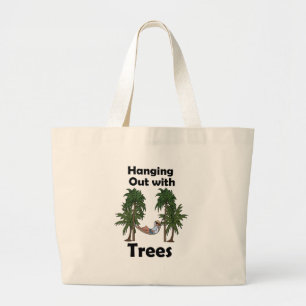 Hangmat Kamperen Hangend Uit Met Bomen Kamperen Grote Tote Bag