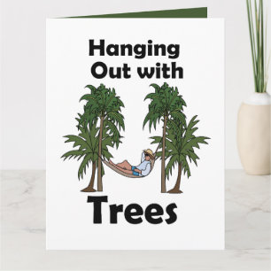 Hangmat Kamperen Ophangen Aan Bomen Grappige Quote Kaart