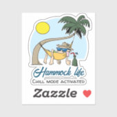 Hangmat Life Chill Mode Geactiveerde Grappige Cart Sticker (Vel)