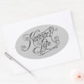 Hangmat Life Ovale sticker (Envelop)