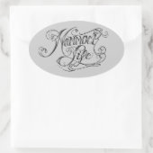 Hangmat Life Ovale sticker (Tas)