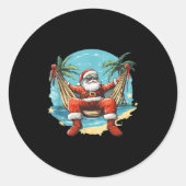 Hangmat Sinterklaas Kostuum met Zonnebril Outfit Ronde Sticker (Voorkant)