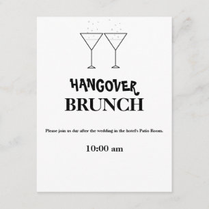 "Hangover Brunch" Uitnodigingen