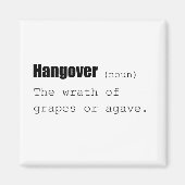 Hangover Definition Funny Magneet (Voorkant)