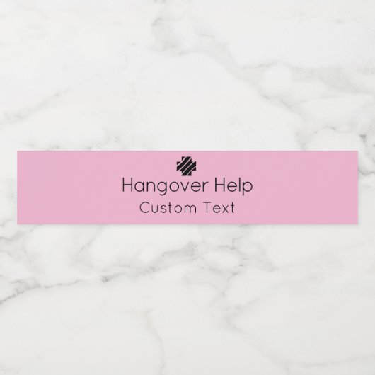 Hangover Help Waterflesetiket Waterfles Etiket (Enkel label)