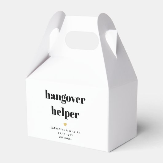 Hangover Helper Recovery Kit Favor Box Bedankdoosjes (Voorkant Zijde)