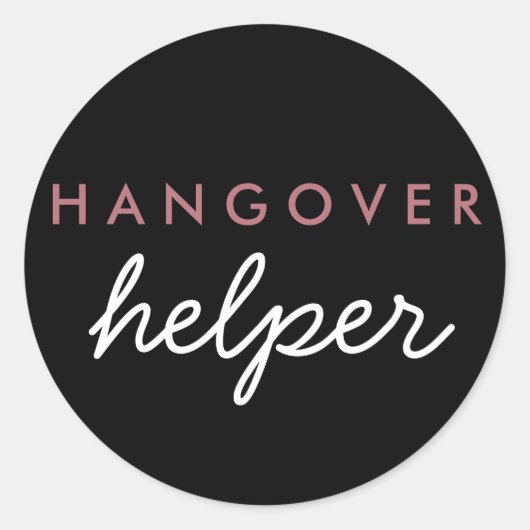 Hangover Helper Wedding Favor Sticker Roos Gold (Voorkant)