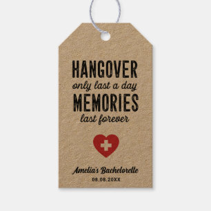Hangover is nog maar een dag geleden herinneringen cadeaulabel