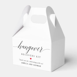 Hangover Kit bewerkbare kleur Modern Script Bedankdoosjes