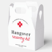 Hangover Recovery Kit Personalized Wedding Bedankdoosjes (Geopend)