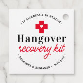 Hangover Recovery Kit Personalized Wedding Party Bedankjes Labels (Achterkant)