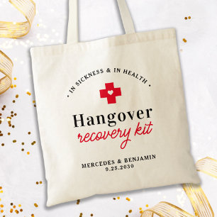 Hangover Recovery Kit Personalized Wedding Tote Bag
