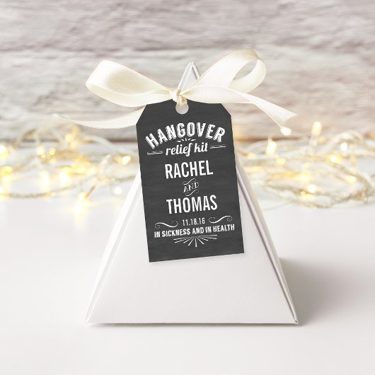 Hangover Relief Kit | Chalkboard Wedding Favor Cadeaulabel