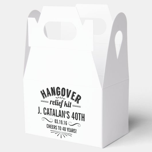 Hangover Relief Kit |  feestdag Bedankdoosjes (Geopend)