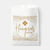 Hangover Relief Kit Modern Gold Glitter Wedding Bedankzakje (Voorkant)