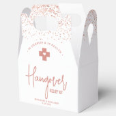 Hangover Relief Kit Modern Roos Gold Wedding Bedankdoosjes (Geopend)