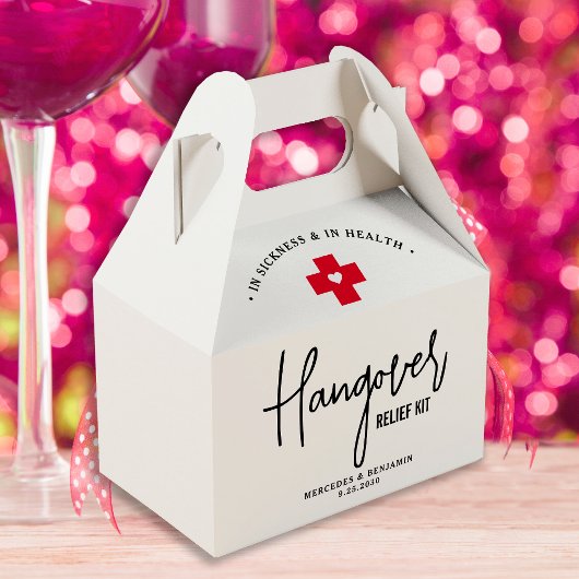 Hangover Relief Kit Personalized Wedding Bedankdoosjes
