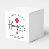 Hangover Relief Kit Personalized Wedding Square Bedankdoosjes (Voorkant Zijde)