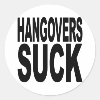 Hangovers zuigen ronde sticker