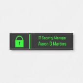 Hangslot IT Security Tech Theme: aangepaste logo-o Deurbordje (Voorkant)