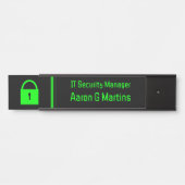 Hangslot IT Security Tech Theme: aangepaste logo-o Deurbordje (Voorkant)