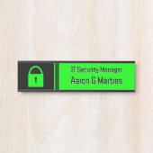 Hangslot IT Security Tech Theme: aangepaste logo-o Deurbordje (Voorkant)