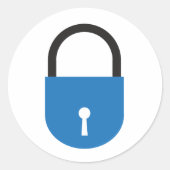 🔒 - hangslot ronde sticker (Voorkant)