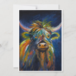 Hangus Highland koe Magnetische Uitnodiging