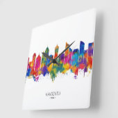 Hangzhou China Skyline Vierkante Klok (Hoek)