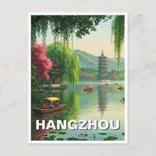 Hangzhou West Lake China Reizen Briefkaart