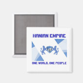 Hanian Empire Flag One World One People Magnet Magneet (Voorkant / Achterkant)