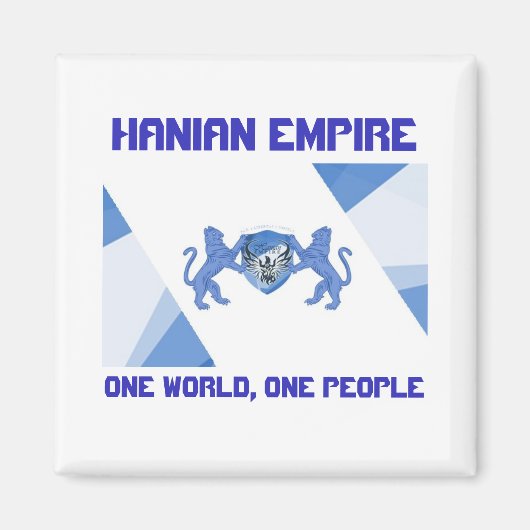 Hanian Empire Flag One World One People Magnet Magneet (Voorkant)