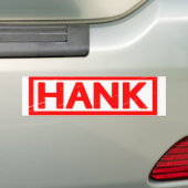 Hank Stamp Bumpersticker (Op auto)
