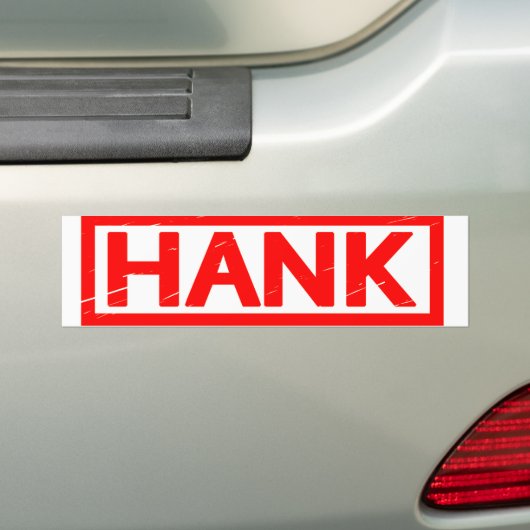 Hank Stamp Bumpersticker (Op auto)