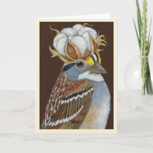Hank the sparrow folded greeting card kaart (Voorkant)