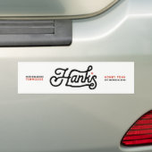 Hanks Signature Logo Black Sticker (Op auto)