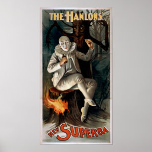 HANLON'S nieuwe superba VAUDEVILLE Act Poster
