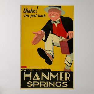  Hanmer Springs Nieuw-Zeeland Reis Poster